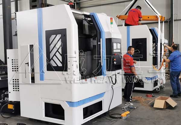 數(shù)控立式車床專機加工汽車蹄鐵試機中